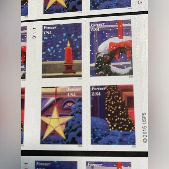 5 Booklets of “Holiday Windows Forever Christmas Stamps for the price of 4 (100) - Picture 4 of 4